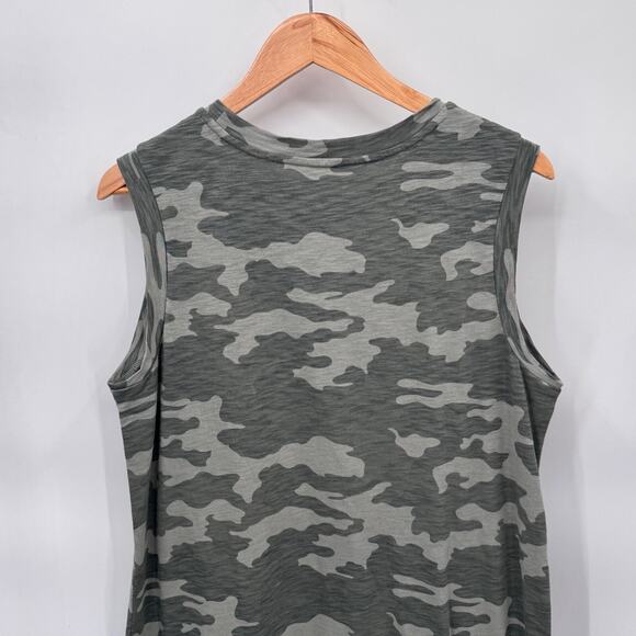 Universal Threads T-Shirt Maxi Dress Womens Large Green Camo 100% Cotton - Picture 5 of 7